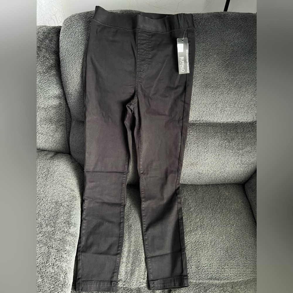Buffalo David Biton black pants stretchy elastic waist! NWT